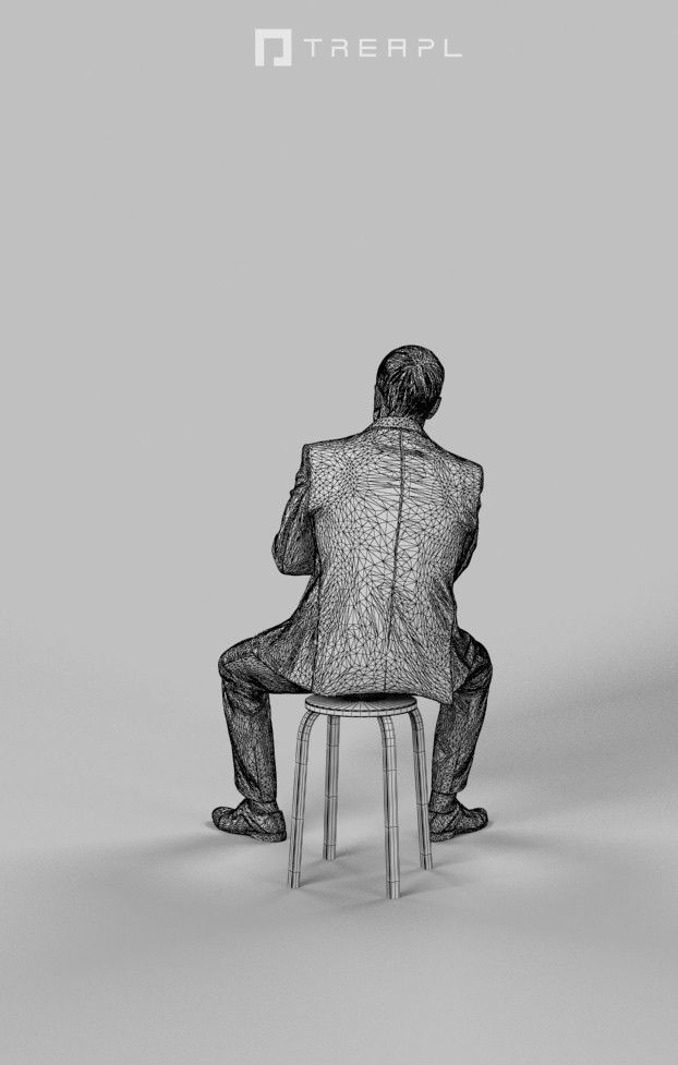 10x Sitting Woman Man People Elegant Audience Scanned Volume01 3D Model Collection_78