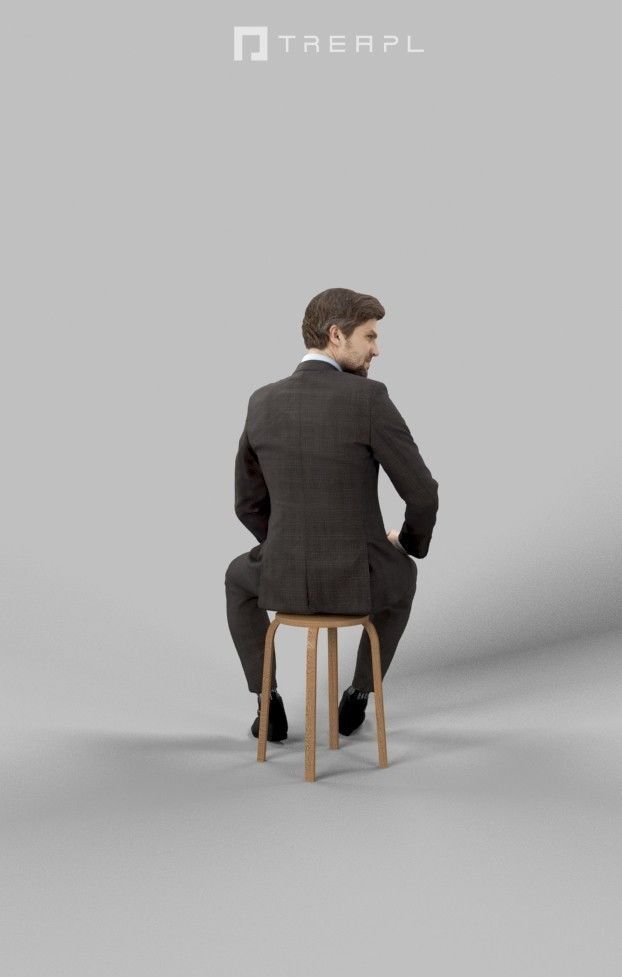 10x Sitting Woman Man People Elegant Audience Scanned Volume01 3D Model Collection_64