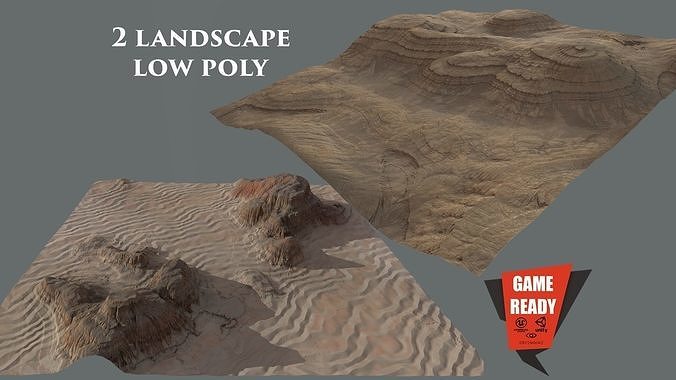 MARS - 2 LANDSCAPE LowPoly Low-poly 3D model