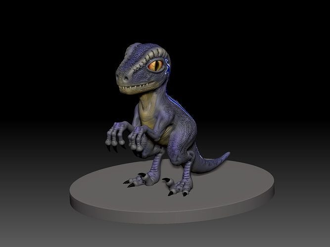 dino blue 3d print Free 3D print model