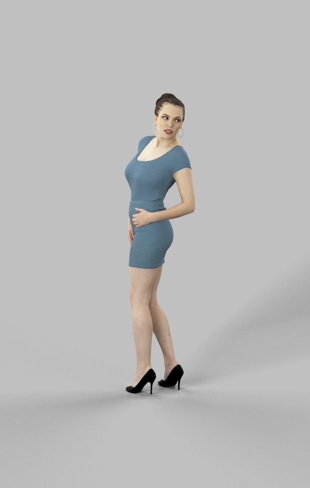 10x Woman Man Sitting Casual People Vol03 Scanned 3D Model Collection_23