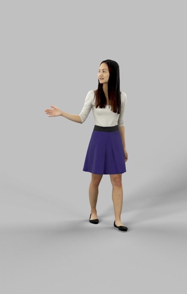 10x Woman Man Sitting Casual People Vol03 Scanned 3D Model Collection_9