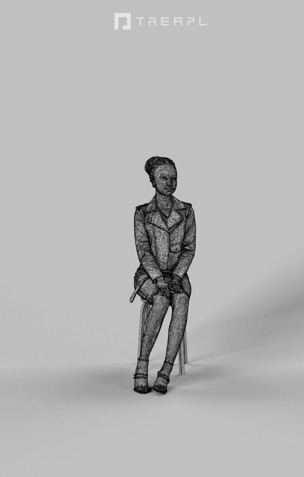 10x Woman Man Sitting Casual People Vol03 Scanned 3D Model Collection_18