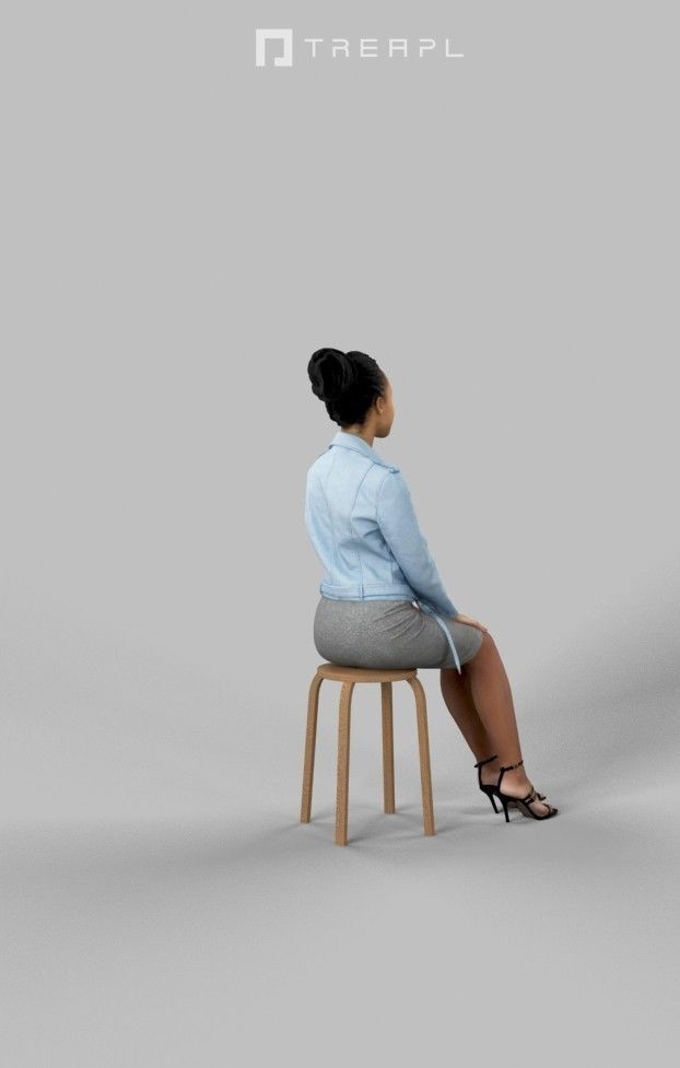 10x Woman Man Sitting Casual People Vol03 Scanned 3D Model Collection_13