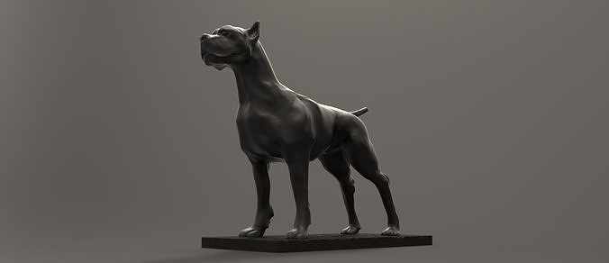 Pitbull Dog  3D print model
