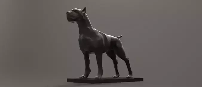 Pitbull Dog  3D print model