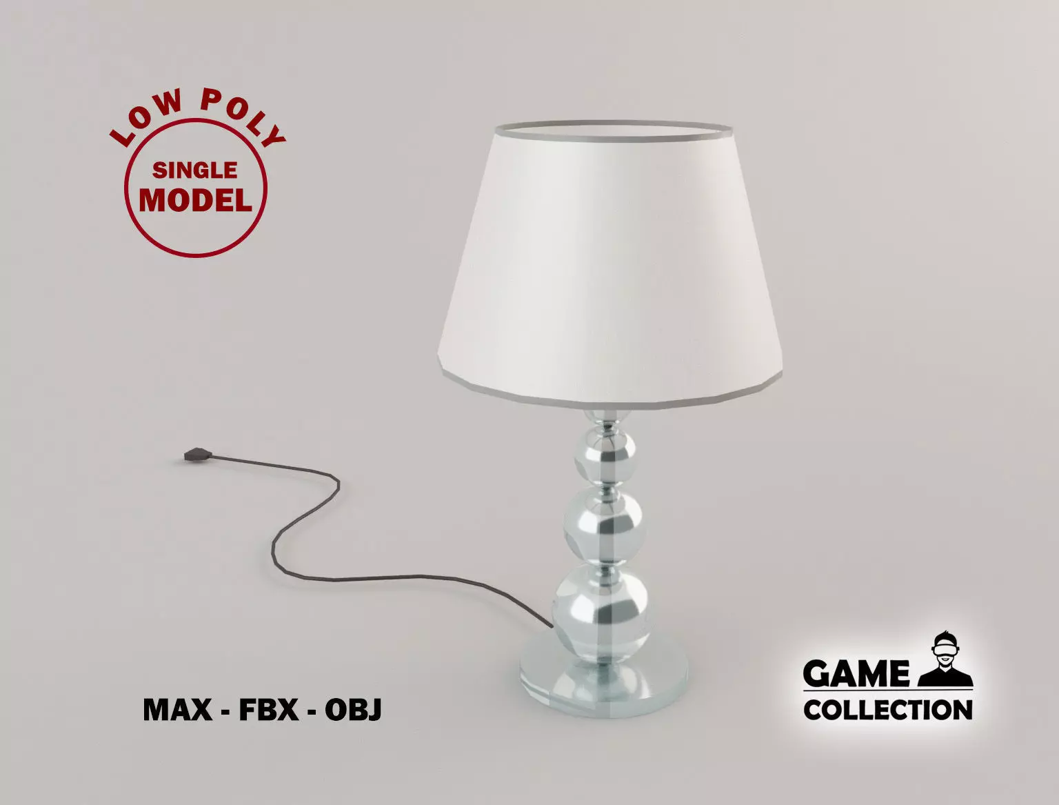 Modern Lamp 1 lowpoly Low-poly 3D model_0