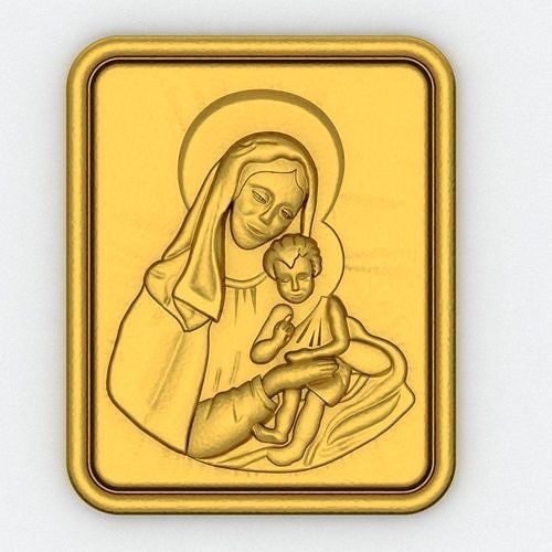Virgin Mary  Pendant 3D print model