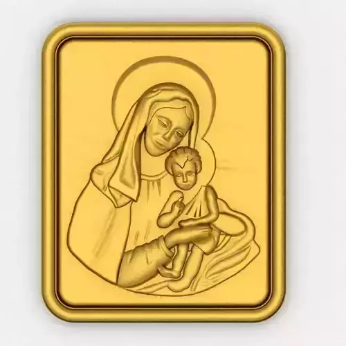 Virgin Mary  Pendant 3D print model