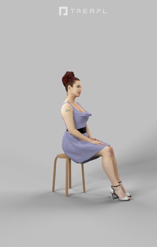 10x Kid Woman Man Child Boy Teenage Girl Summer Sitting Vol01  3D Model Collection_10