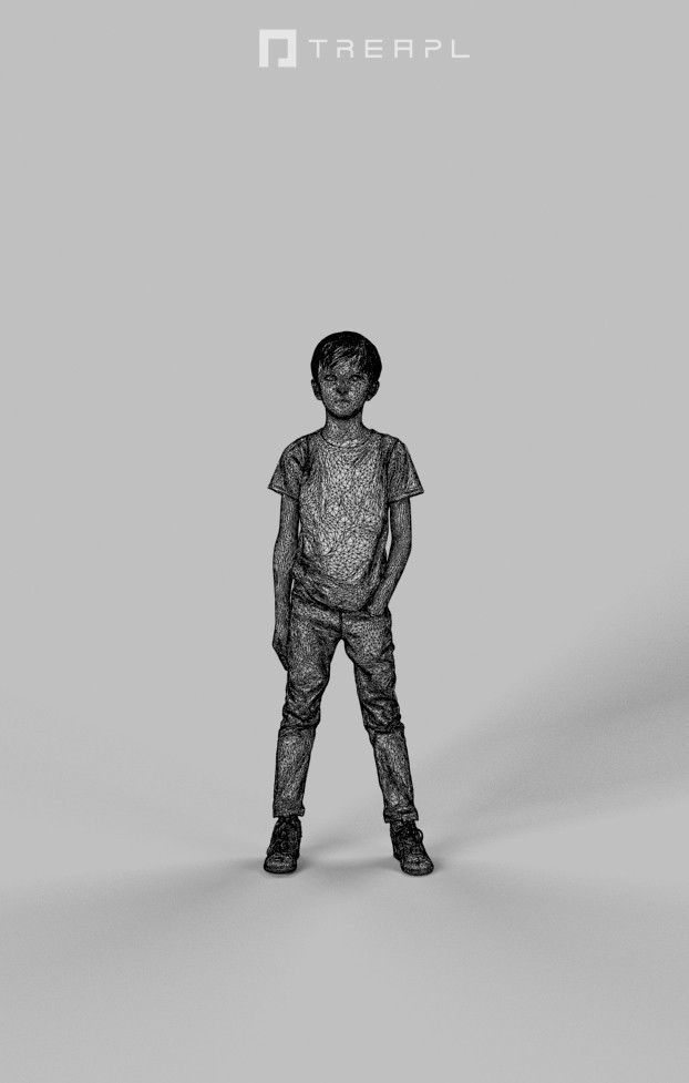 10x Kid Woman Man Child Boy Teenage Girl Summer Sitting Vol01  3D Model Collection_79