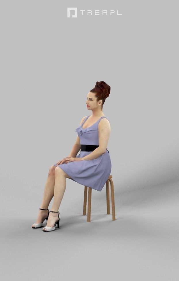 10x Kid Woman Man Child Boy Teenage Girl Summer Sitting Vol01  3D Model Collection_13