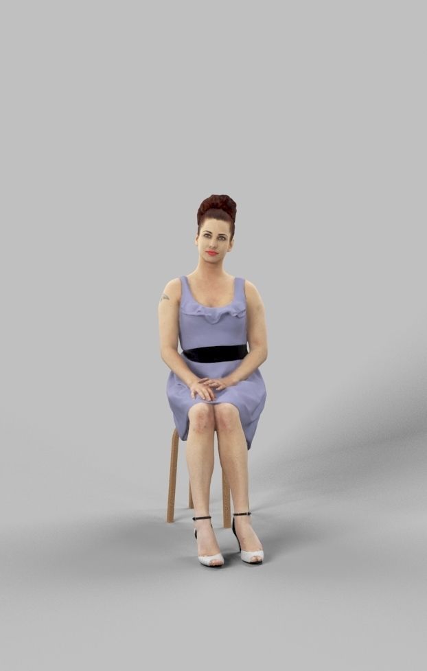 10x Kid Woman Man Child Boy Teenage Girl Summer Sitting Vol01  3D Model Collection_18