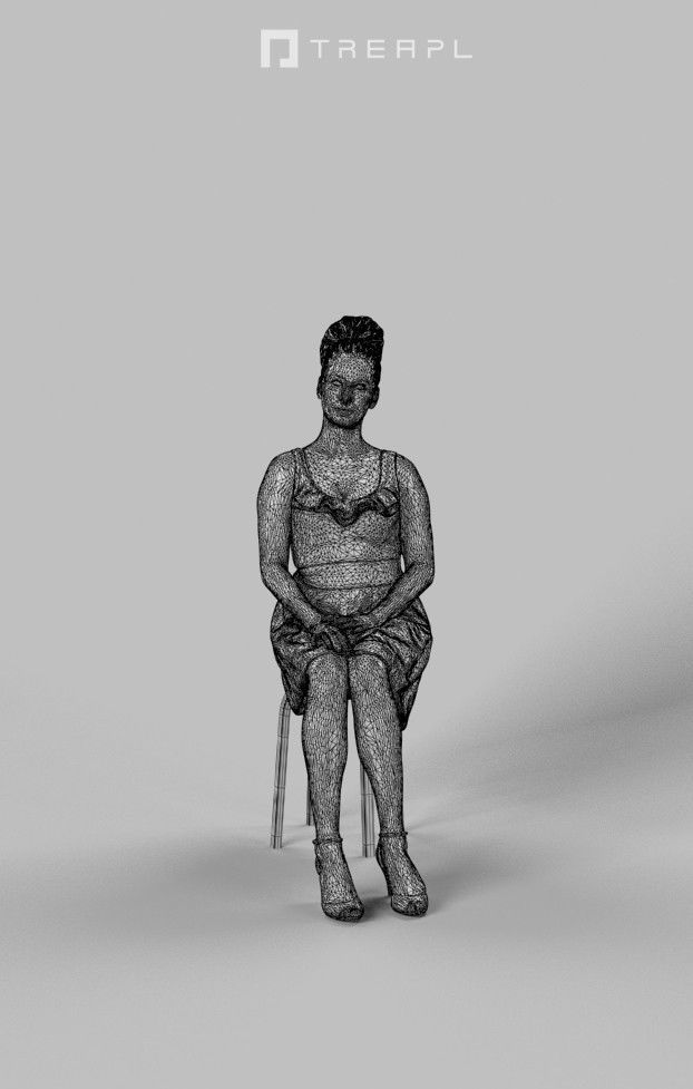 10x Kid Woman Man Child Boy Teenage Girl Summer Sitting Vol01  3D Model Collection_14