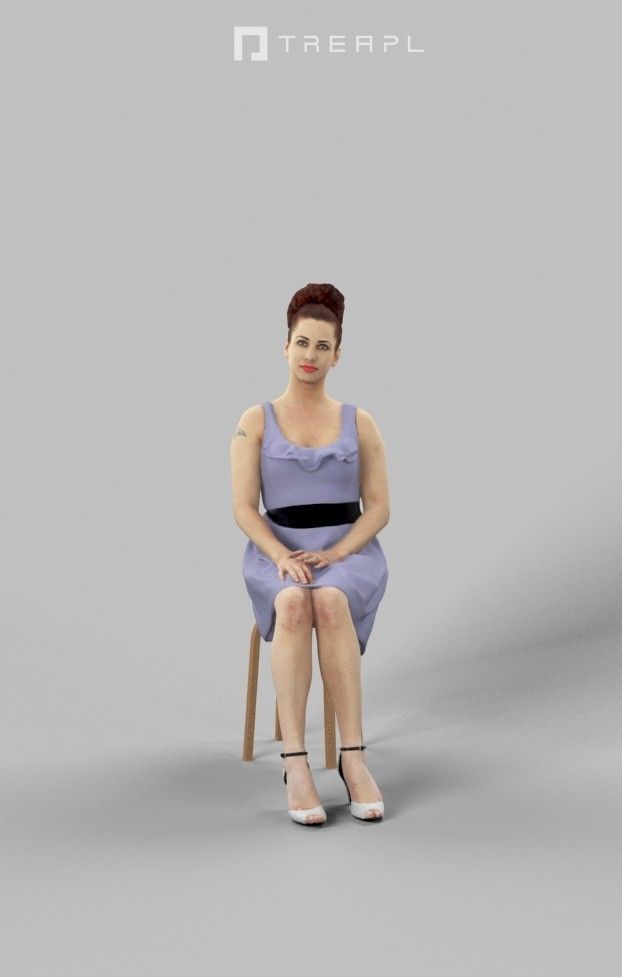 10x Kid Woman Man Child Boy Teenage Girl Summer Sitting Vol01  3D Model Collection_17