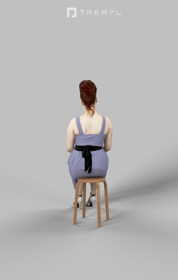 10x Kid Woman Man Child Boy Teenage Girl Summer Sitting Vol01  3D Model Collection_16