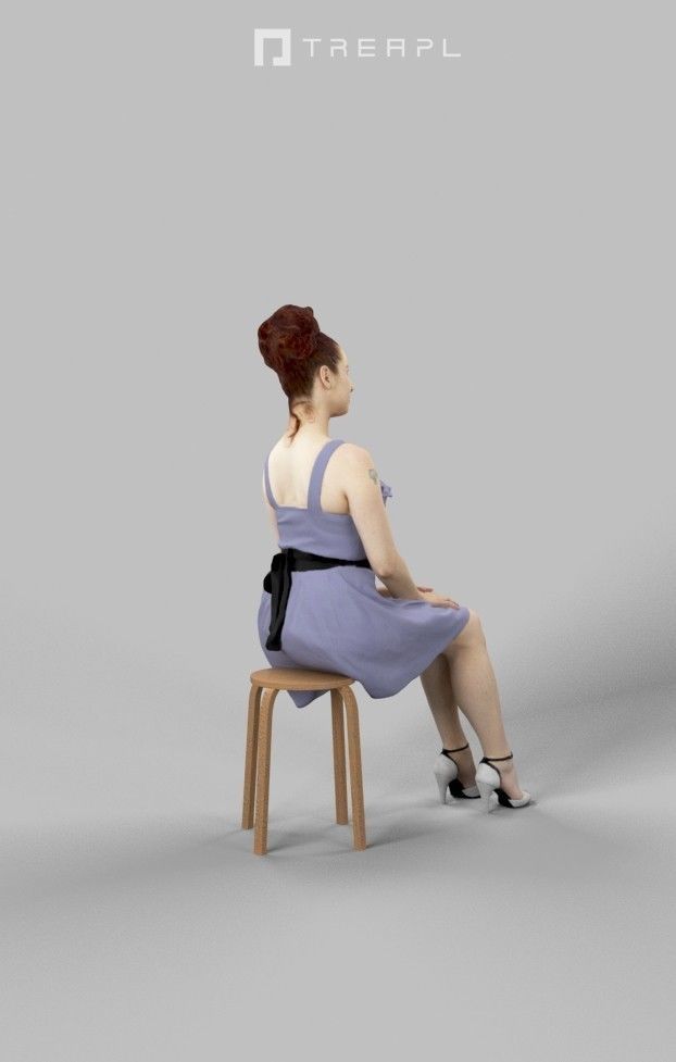 10x Kid Woman Man Child Boy Teenage Girl Summer Sitting Vol01  3D Model Collection_11