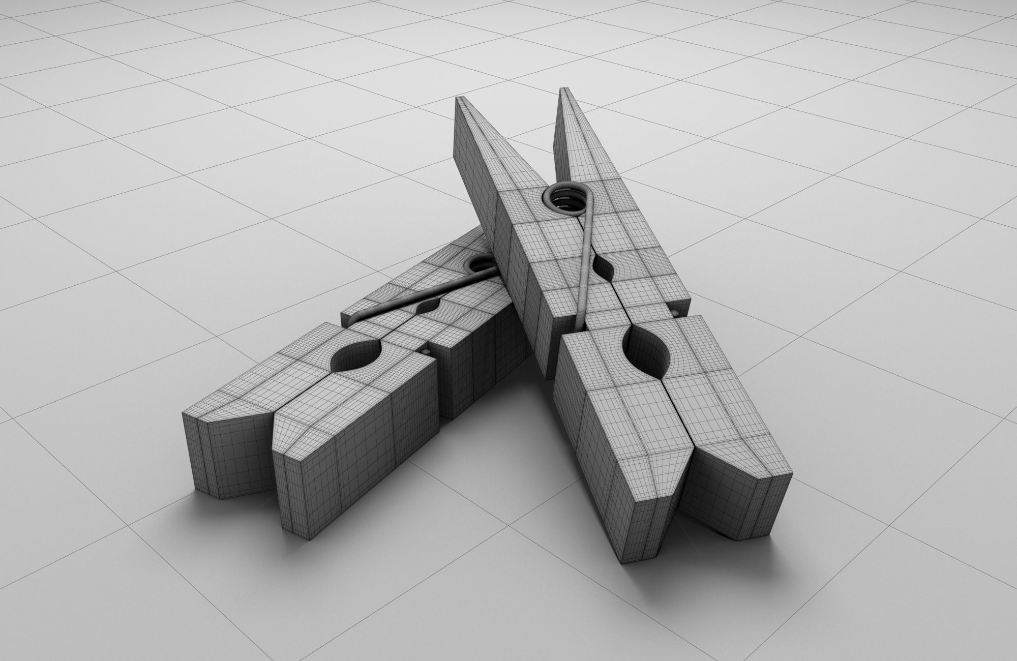 Clothes Peg 3D model_2