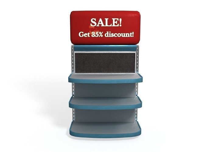 Retail Rack with Emissive texture Low-poly 3D model