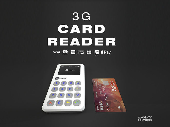 New SumUp 3G Card Reader Free low-poly 3D model