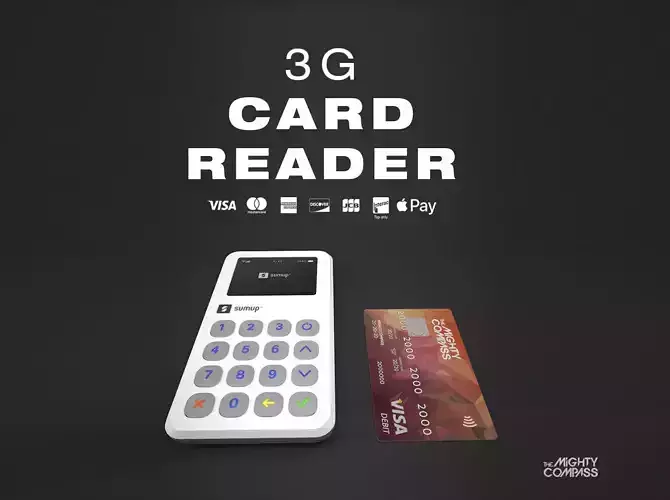 New SumUp 3G Card Reader Free low-poly 3D model