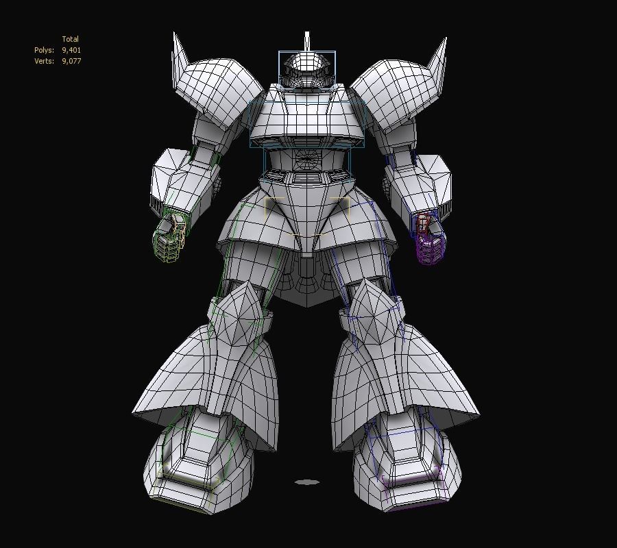 Gundam mobile suit MS 14A model 3D model_1