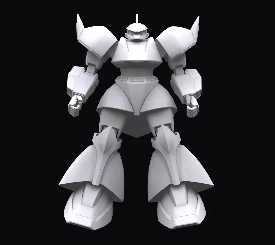Gundam mobile suit MS 14A model 3D model_0