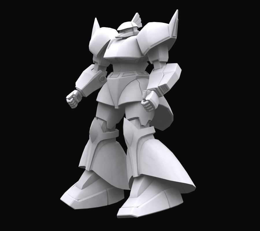 Gundam mobile suit MS 14A model 3D model_2