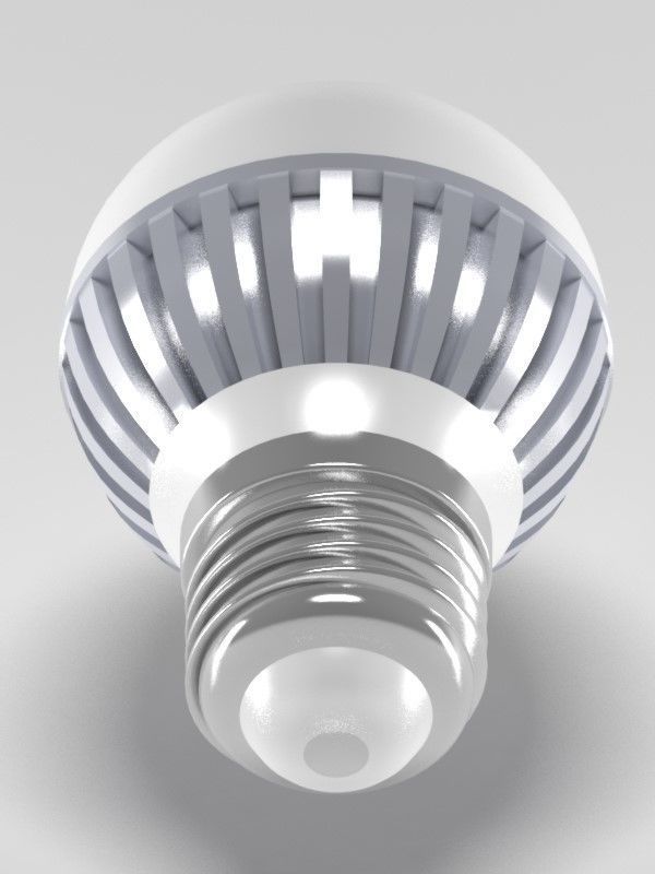 led light bulb 3D model_4