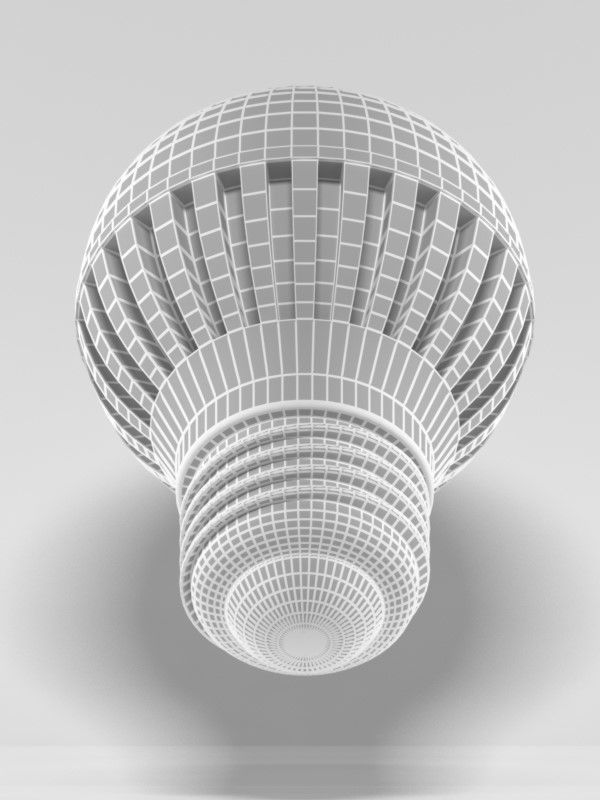 led light bulb 3D model_8