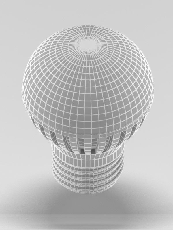 led light bulb 3D model_7