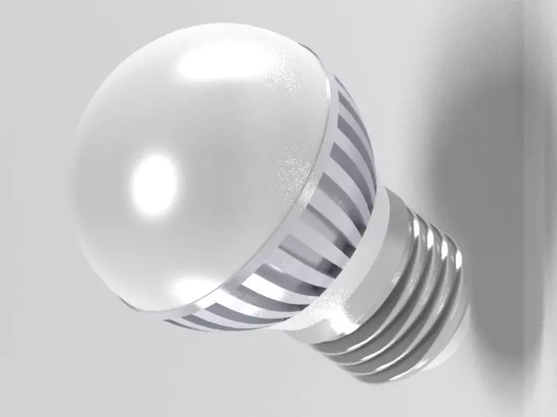 led light bulb 3D model_0