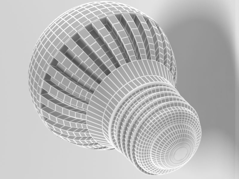led light bulb 3D model_6