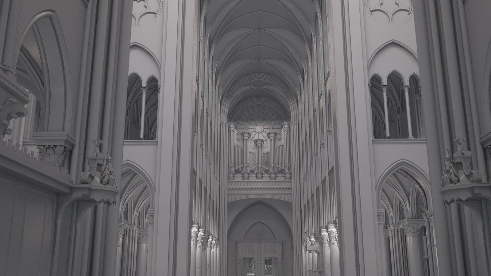 Notre Dame de Paris Tribute 3d model 3D model_21