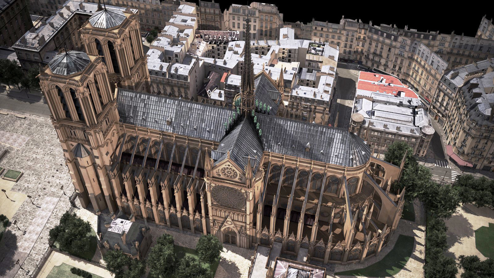 Notre Dame de Paris Tribute 3d model 3D model_8