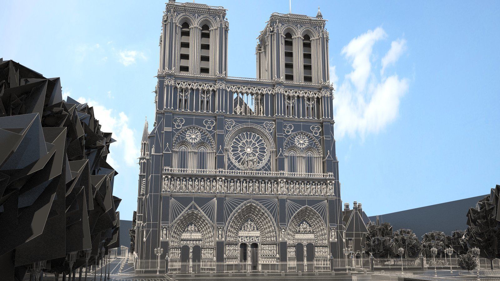 Notre Dame de Paris Tribute 3d model 3D model_34