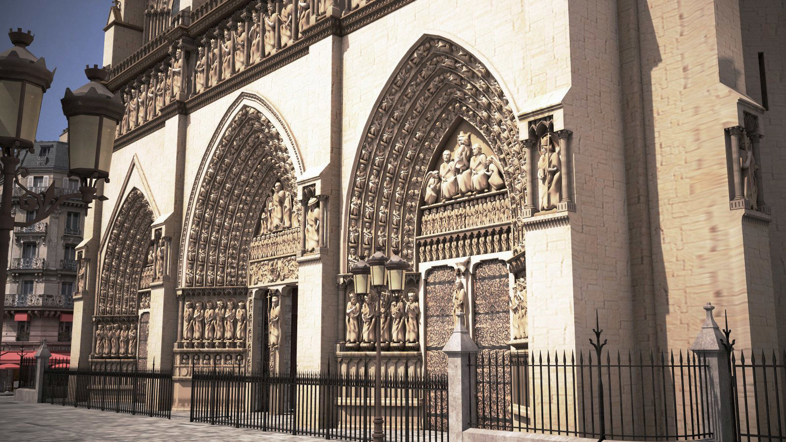 Notre Dame de Paris Tribute 3d model 3D model_10