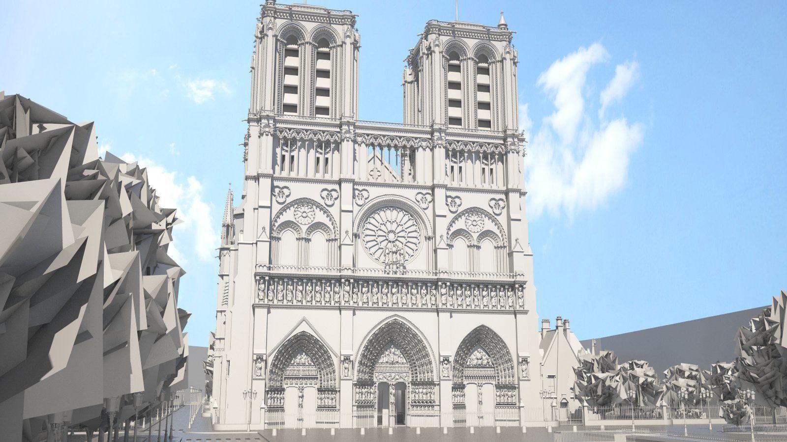 Notre Dame de Paris Tribute 3d model 3D model_16