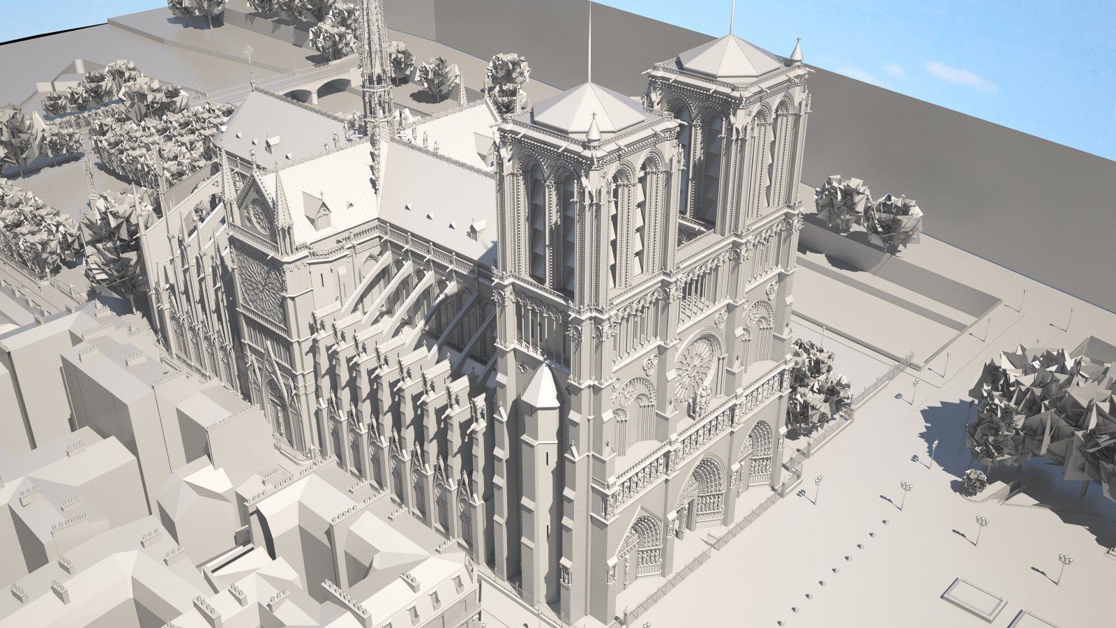 Notre Dame de Paris Tribute 3d model 3D model_17