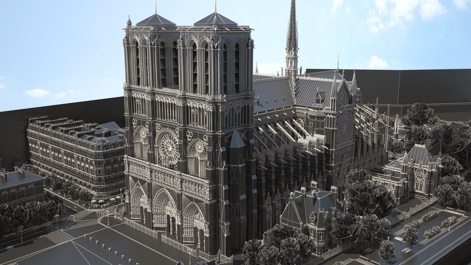Notre Dame de Paris Tribute 3d model 3D model_33