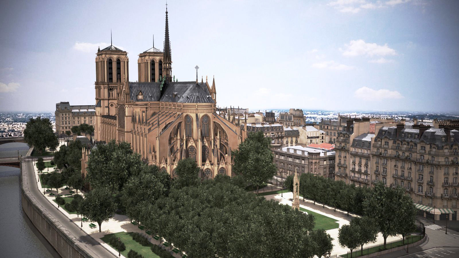 Notre Dame de Paris Tribute 3d model 3D model_6