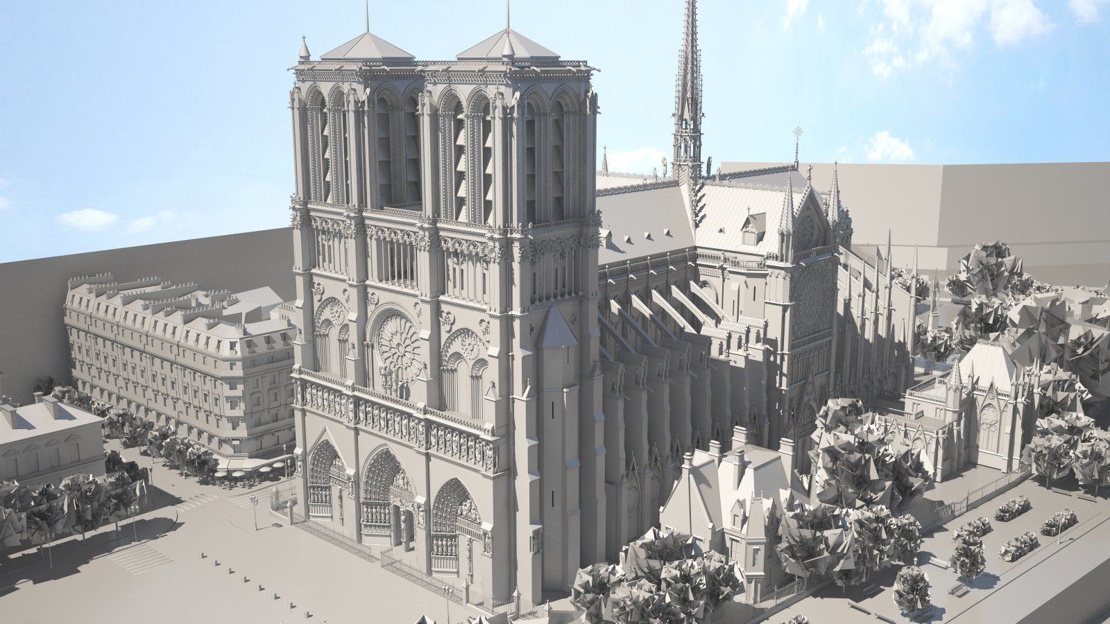 Notre Dame de Paris Tribute 3d model 3D model_15