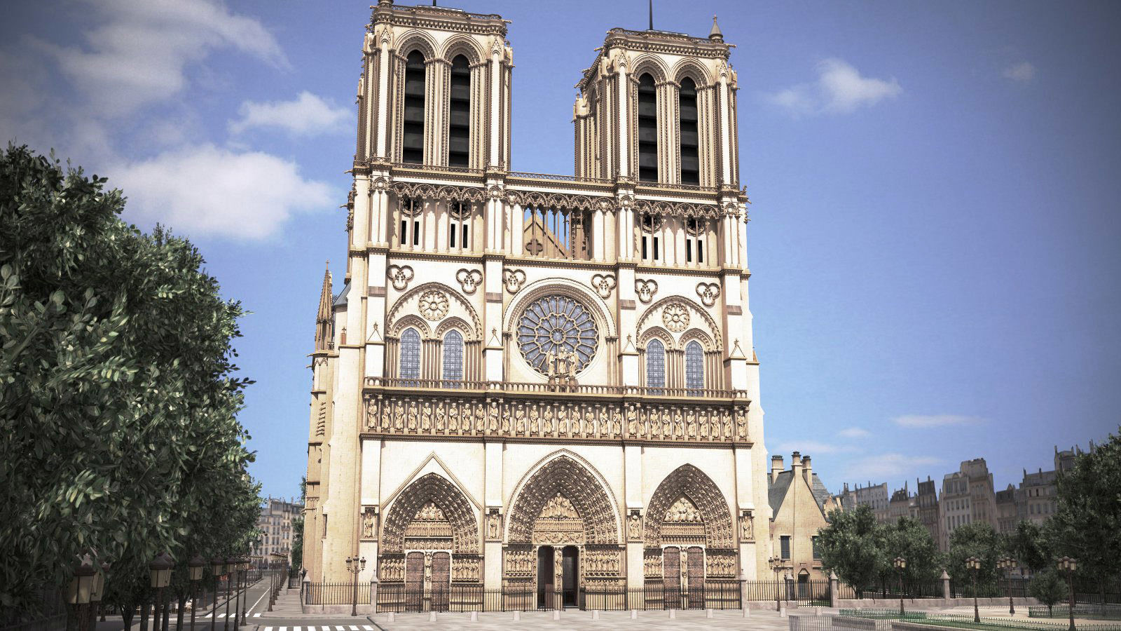 Notre Dame de Paris Tribute 3d model 3D model_3