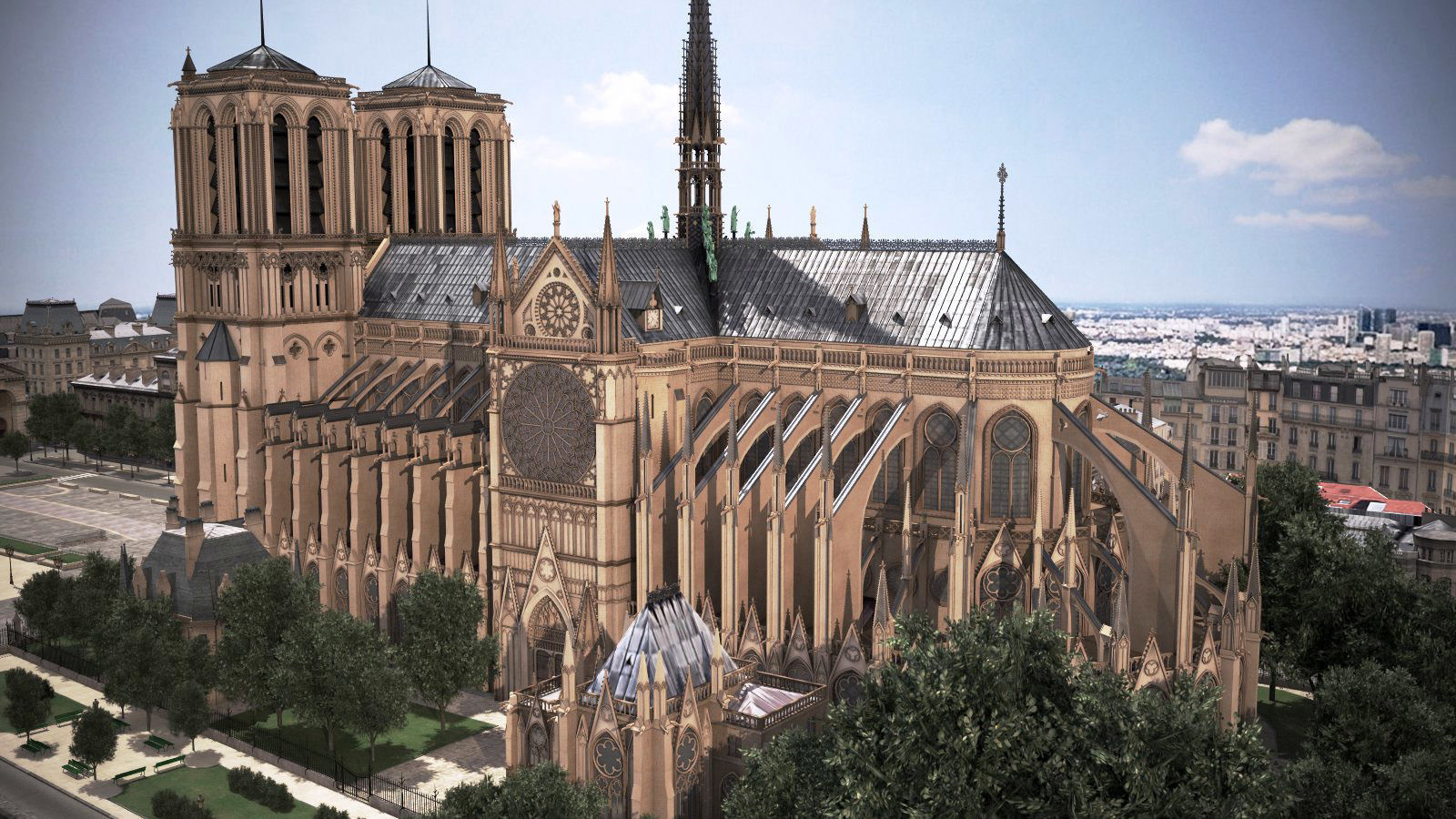 Notre Dame de Paris Tribute 3d model 3D model_7