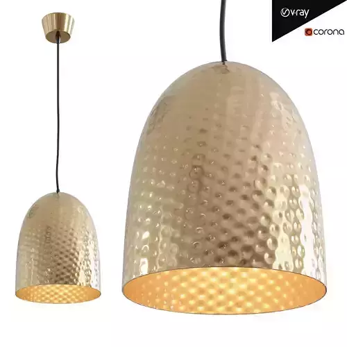 Dolce Beaten Brass Hanging Lamp Low-poly 3D model