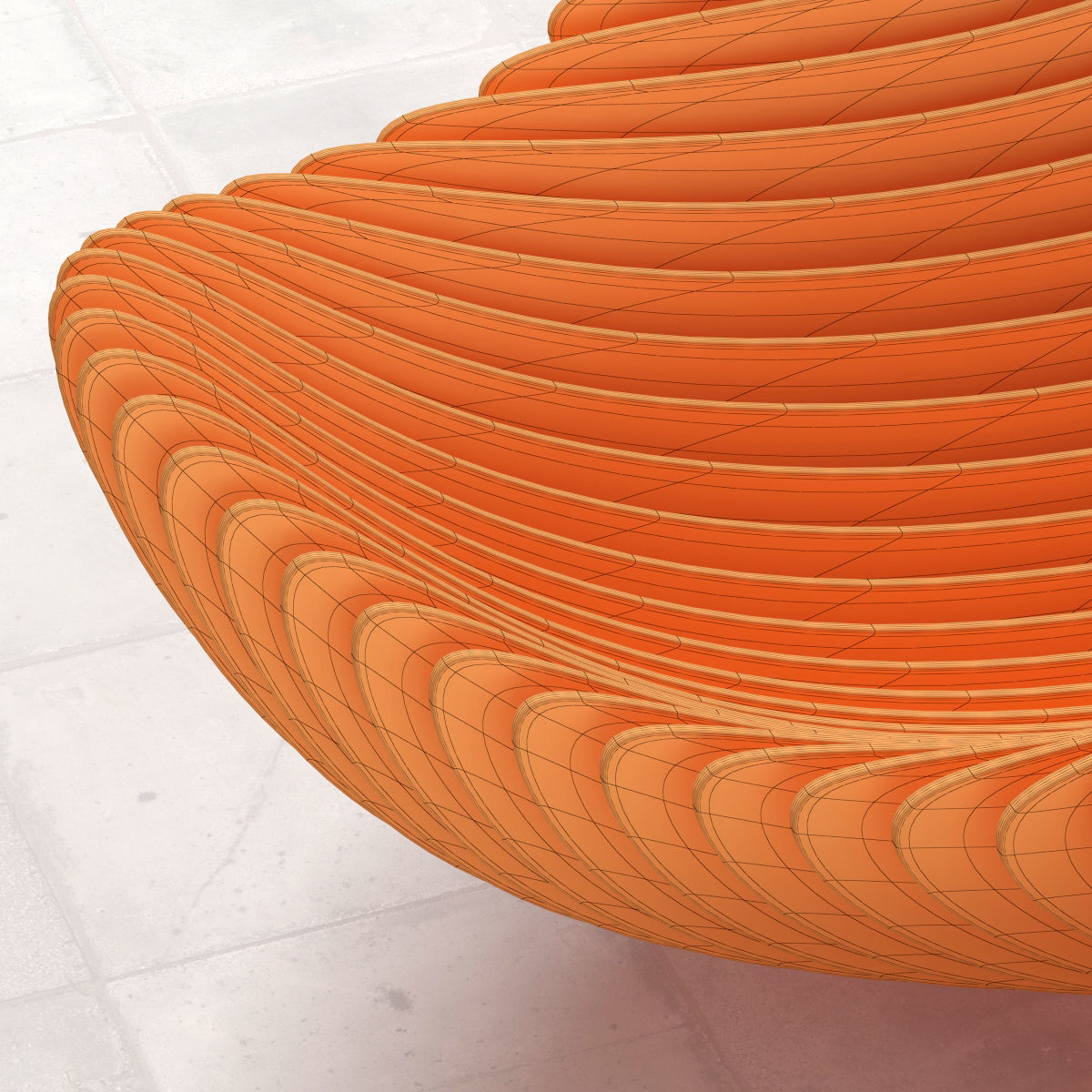 Parametric bench 3D model_4