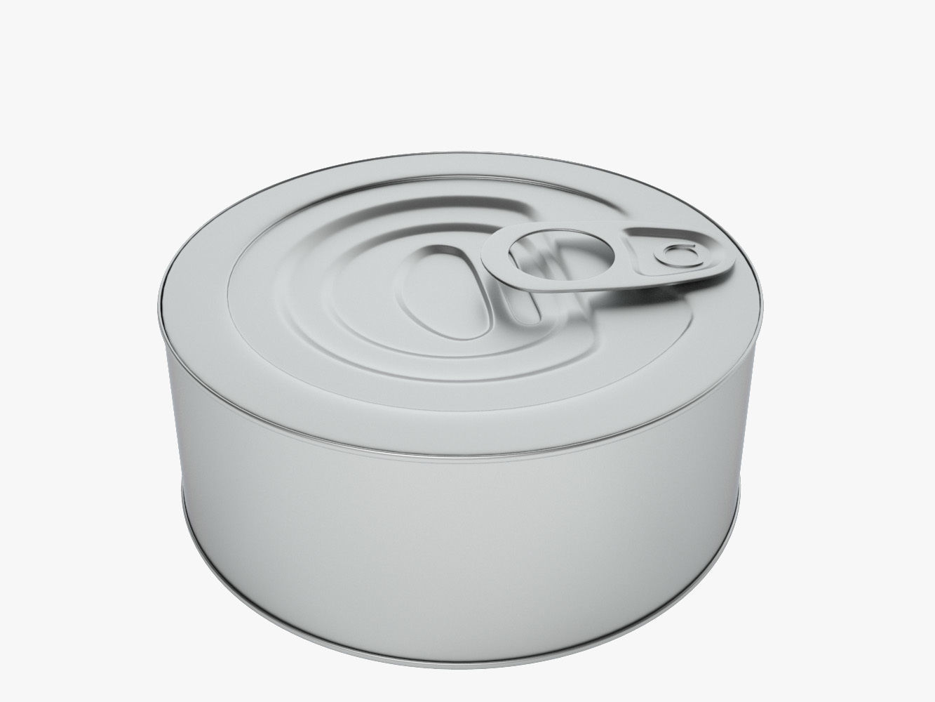 Canned tin can 3D model_1