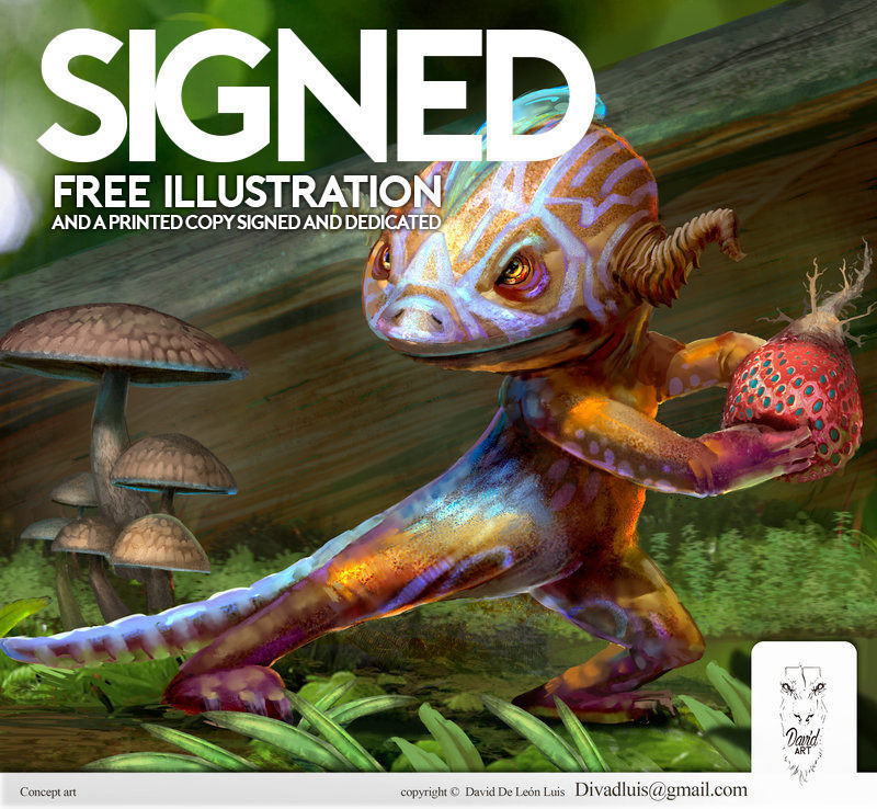 Creature cartoon  Salamander Rigged asset Low-poly 3D model_5