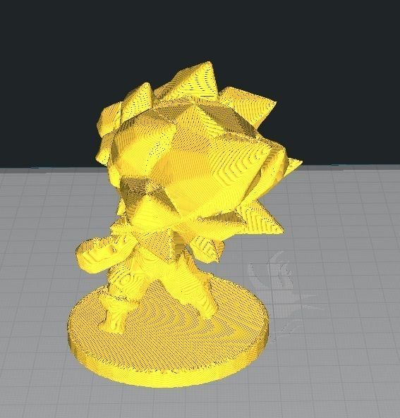 Goku SSJ chibi 3D print model_5