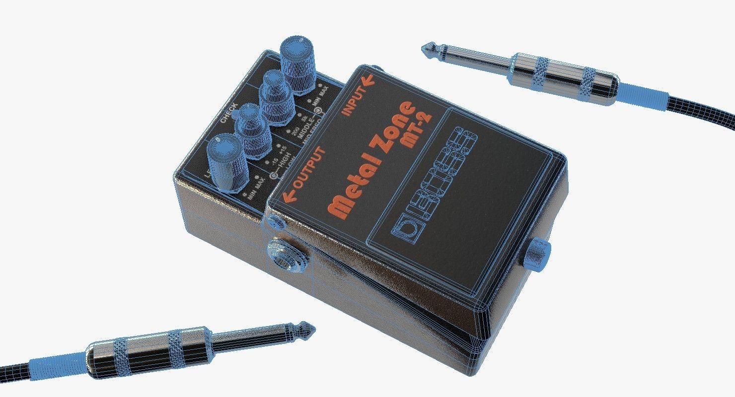 Guitar pedal Boss Metal Zone MT-2 3D model_7
